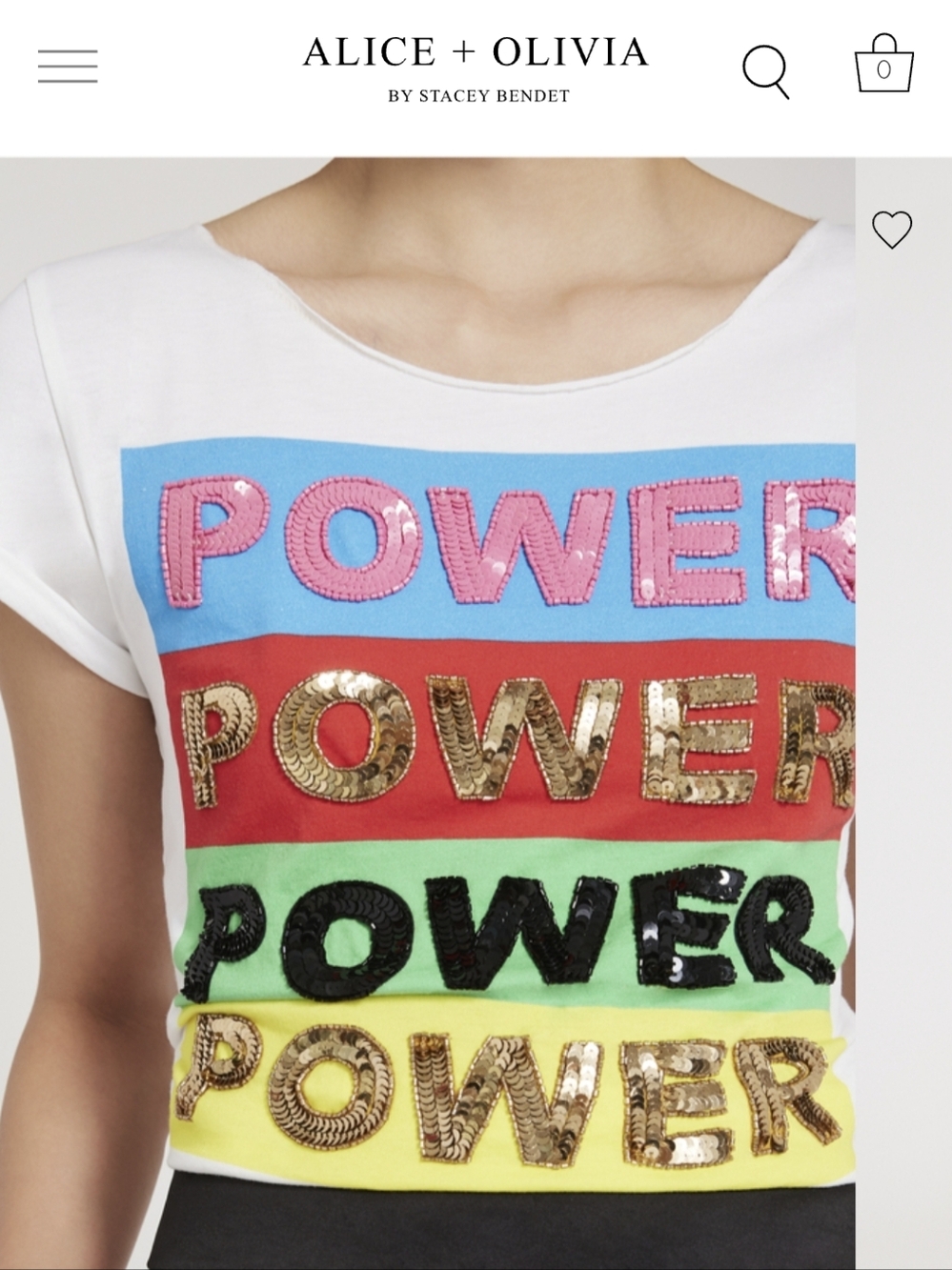 Alice + Olivia t-shirt, Size S